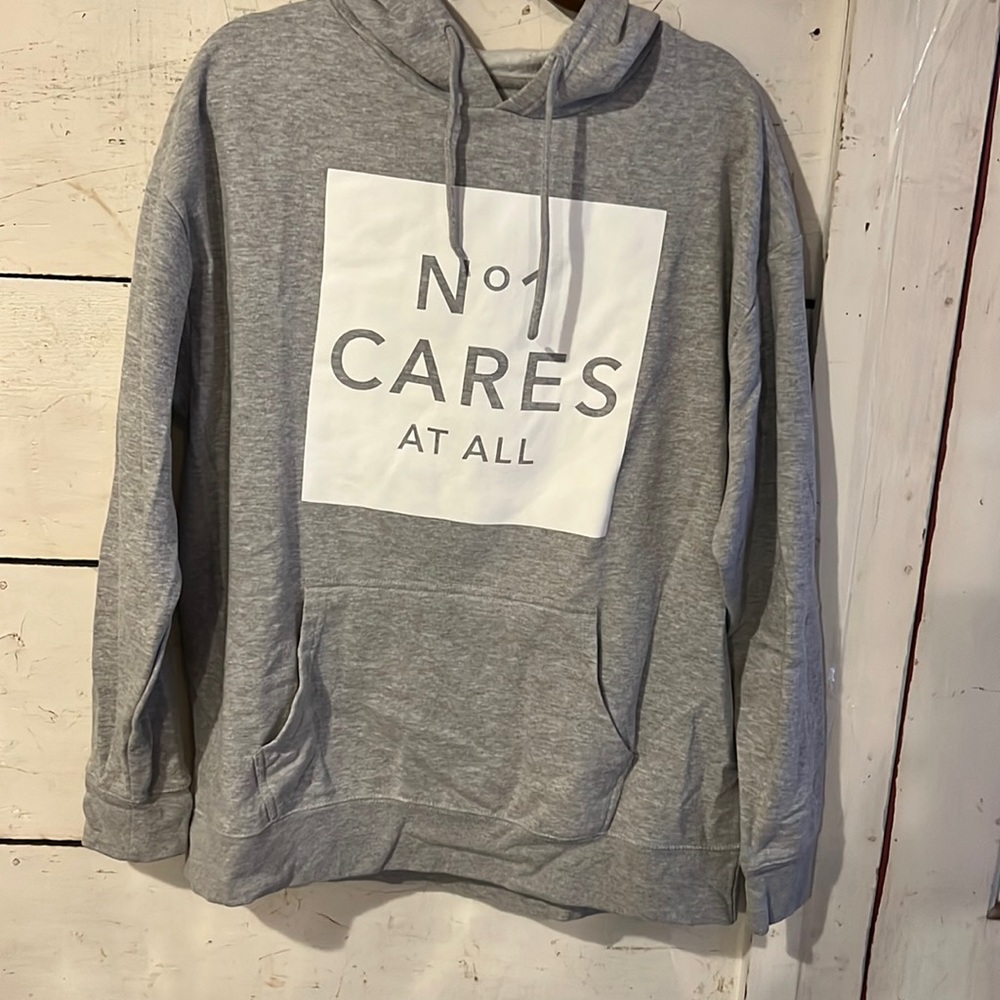 No 1 cares at all hoody sweatshirt one size